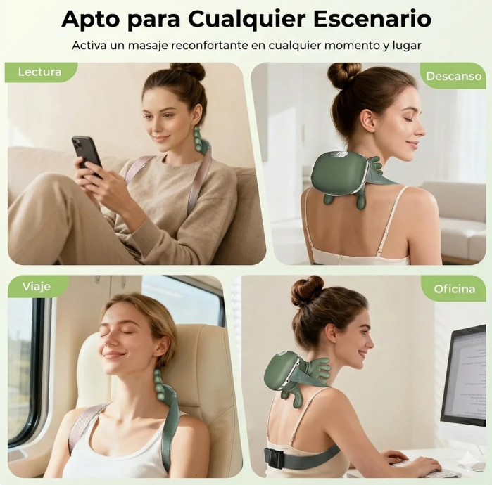 Masajeador De Cuello Con Manos Verde