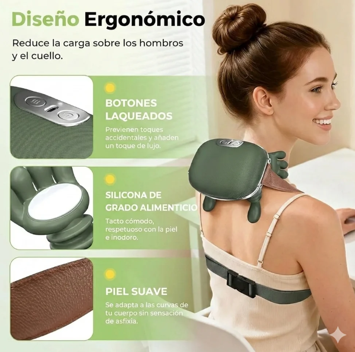 Masajeador De Cuello Con Manos Verde