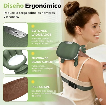 Masajeador De Cuello Con Manos Verde